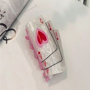 💕 BRAND NEW Poker Card Cute Acrylic Cartoon Printed Hair Claw clip